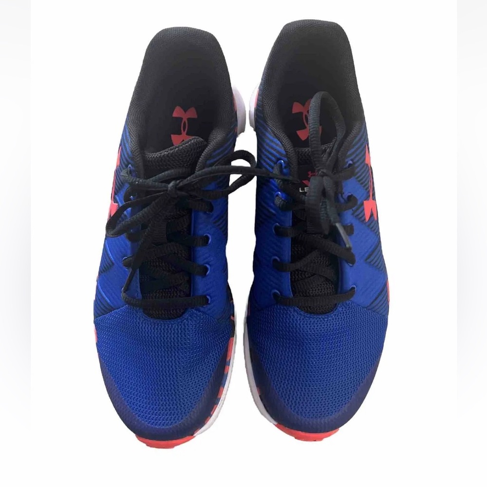 Under Armour Black Blue Orange Level X Series Kids Youth Shoes Size 6.5Y